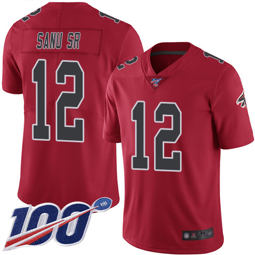 Atlanta Falcons Limited Red Men Mohamed Sanu Jersey NFL Football #12 100th Season Rush Vapor Untouchable->atlanta falcons->NFL Jersey